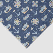 Maritimes Blau Seidenpapier (Ausschnitt)