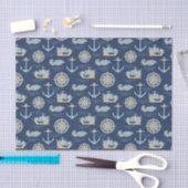 Maritimes Blau Seidenpapier (Handwerk)