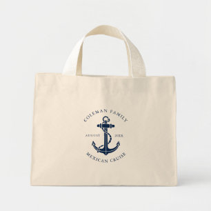 Maritimes Bootsanker-Familien-Kreuzfahrt-Custom-Sw Mini Stoffbeutel