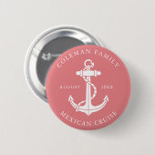 Maritimes Bootsanker-Familien-Matching individuell Button (Vorne & Hinten)
