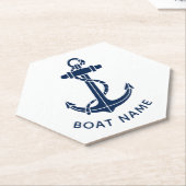 Maritimes Bootsanker Strandhaus Custom Untersetzer (angewinkelt)