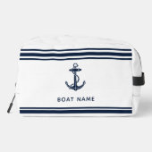 Maritimes Bootsanker und benutzerdefinierter Name Waschbeutel (Rückseite)
