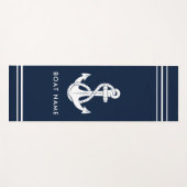 Maritimes Bootsanker und benutzerdefinierter Name Yogamatte (Vorderseite (Horizontal))