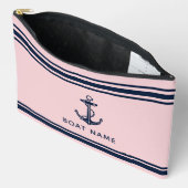 Maritimes Bootsanker und Name Custom Zubehörtasche (Offen)