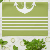 Maritimes Design Grünes Handtuch (Gefaltet)