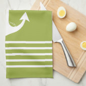 Maritimes Design Grünes Handtuch (Viertel Falte)