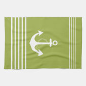 Maritimes Design Grünes Handtuch (Horizontal)