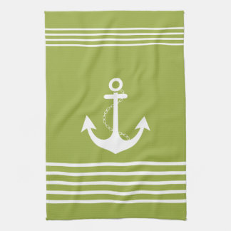 Maritimes Design Grünes Handtuch
