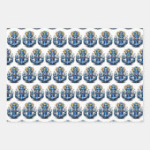 Maritimes Geburtstags-Pop-Art Geschenkpapier Set (Vorderseite 2)