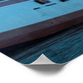 Maritimes Holzboot-Fotografieposter Poster (Ecke)
