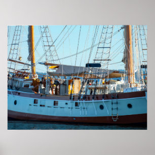 Maritimes Holzboot-Fotografieposter Poster