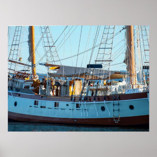 Maritimes Holzboot-Fotografieposter Poster (Vorne)