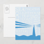 Maritimes Leuchtturm Poster Postkarte (Vorne/Hinten)