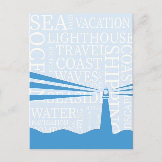 Maritimes Leuchtturm Poster Postkarte (Vorderseite)