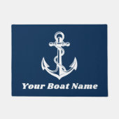 Maritimes Marine-Anker-Boot-Name Fußmatte (Vorderseite)