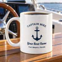 Maritimes Marine-Ankersymbol Kapitäns- Bootsname