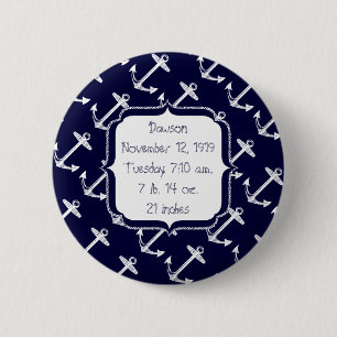 Maritimes Marineanker-Muster Button
