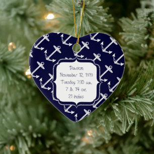 Maritimes Marineanker-Muster Keramikornament