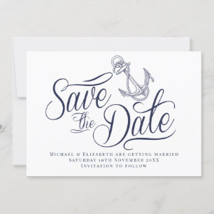 Maritimes modernes Save the Date Einladung