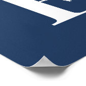 Maritimes Monogramm-Briefposter | Personalisierter Poster (Ecke)