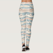 Maritimes Muschelwellenmuster Leggings (Rückseite)