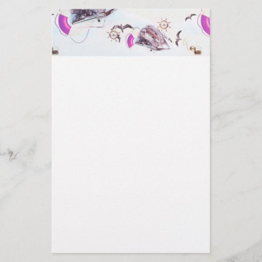 Maritimes Muster Briefpapier (Vorderseite)