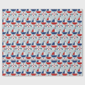 Maritimes Muster Geschenkpapier (Flach)