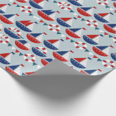 Maritimes Muster Geschenkpapier (Ecke)