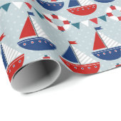 Maritimes Muster Geschenkpapier (Rolleneckpunkt)