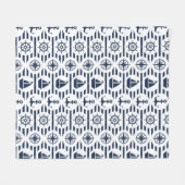 Maritimes Muster in Blau Fleecedecke (Vorderseite (Horizontal))