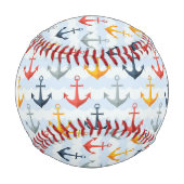 Maritimes Muster mit Ankern Baseball (Vorderseite)