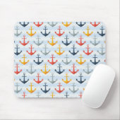 Maritimes Muster mit Ankern Mousepad (Mit Mouse)
