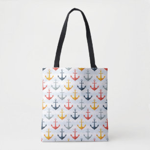 Maritimes Muster mit Ankern Tasche