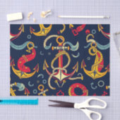 Maritimes Muster Seidenpapier (Handwerk)