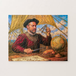 Maritimes Porträt von Sir Francis Drake Puzzle