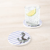 Maritimes Schiffshaken Sandstein Untersetzer (Seite)