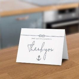 Maritimes Seilanker Name Danke Gefaltet