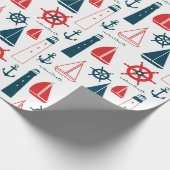 Maritimes Strandmuster-Geschenkpapier Geschenkpapier (Ecke)