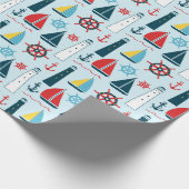 Maritimes Strandmuster-Geschenkpapier Geschenkpapier (Ecke)