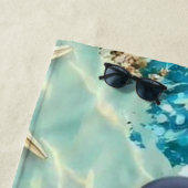 Maritimes Strandtuch mit blauem Anker  (Beispiel)