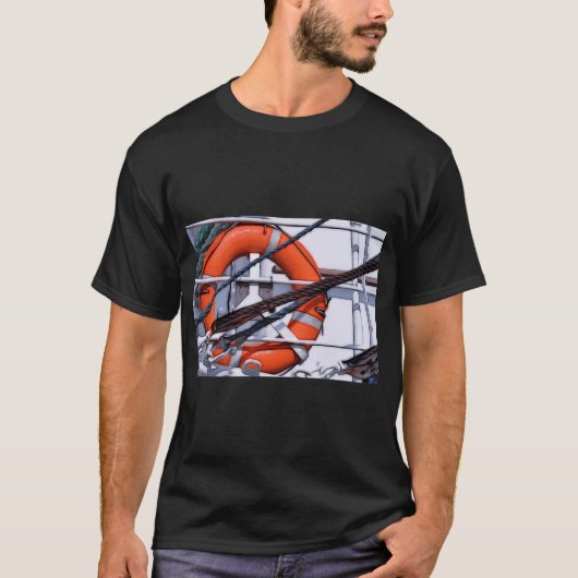 Maritimes Thema - Rettungsring T-Shirt (Vorderseite)