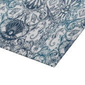 Maritimes Vintage-Muster Schneidebrett (Ecke)