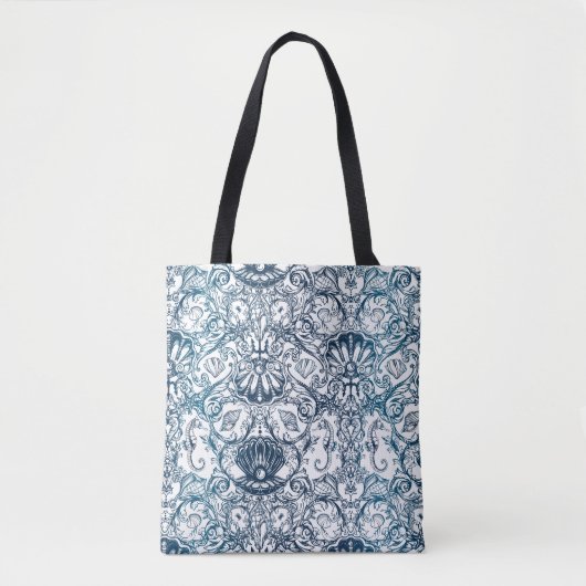 Maritimes Vintage-Muster Tasche (Vorderseite)