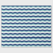 Maritimes Wellenmuster Geschenkpapier (Flach)
