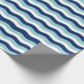 Maritimes Wellenmuster Geschenkpapier (Ecke)