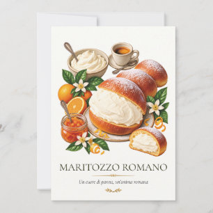 Maritozzo Romano – Vintage italienisches Dessert Einladung