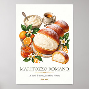 Maritozzo Romano – Vintage italienisches Dessert Poster