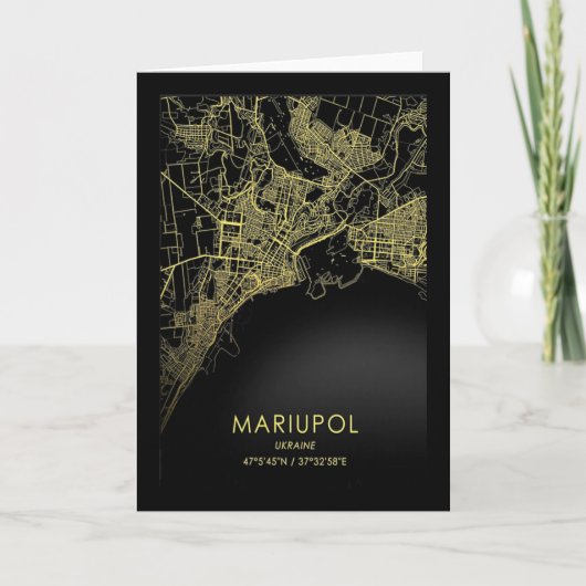 Mariupol Ukraine Karte (Vorderseite)