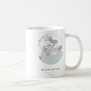 Mariupol Ukraine Koordinaten Karte Heimatort Kaffeetasse