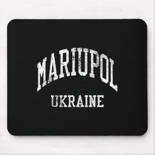 Mariupol Ukraine Retro 70er College-Sportstil Mousepad